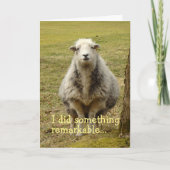 Geburtskarte der Schafe Karte (Vorderseite)