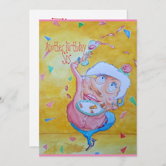 Geburtskarte der Schwester Dankeskarte (Vorne/Hinten)