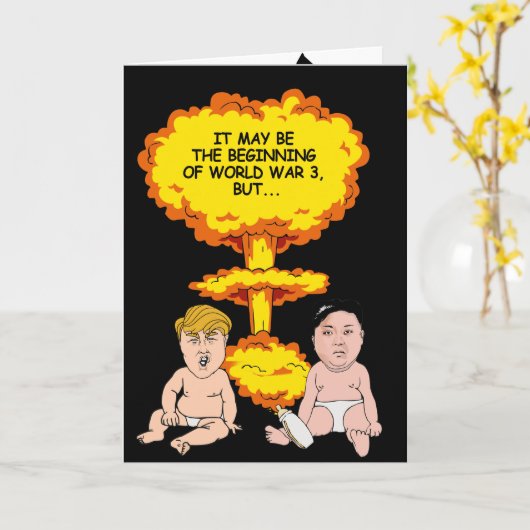 Geburtskarte des 3. Weltkriegs - Karte (Gelbe Blume)