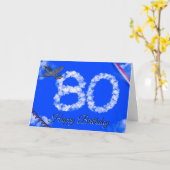 Geburtskarte des 80. Spitfire Karte (Gelbe Blume)