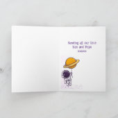 Geburtskarte des Astronauten, bearbeitbarer Text/N Karte (Innenseite)