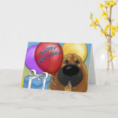 Geburtskarte des Bloodhound Karte (Gelbe Blume)