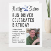 Geburtskarte des Busfahrers für die Personalisieru Karte (Vorderseite)