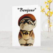 Geburtskarte des französischen Hundes Karte (Gelbe Blume)