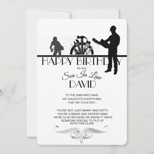 Geburtskarte des Generalunternehmers (Vorderseite)