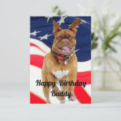 Geburtskarte des Hundes Ankündigung (Stehend Vorderseite)