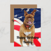 Geburtskarte des Hundes Ankündigung (Vorne/Hinten)