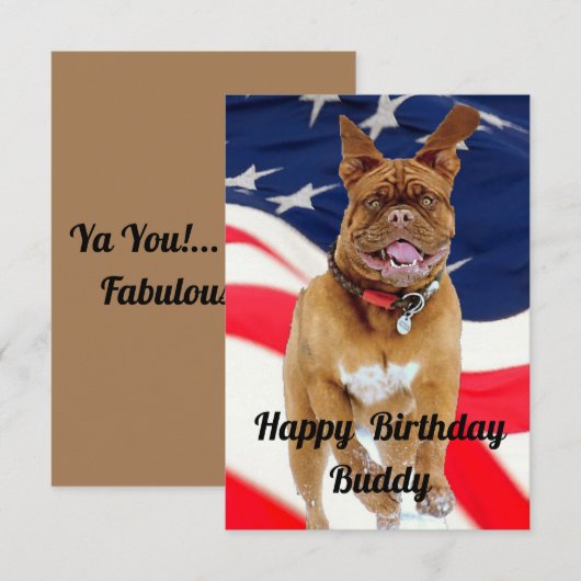 Geburtskarte des Hundes Ankündigung (Vorne/Hinten)