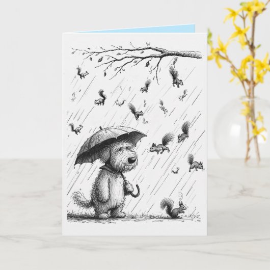 Geburtskarte des Hundes Karte (Gelbe Blume)