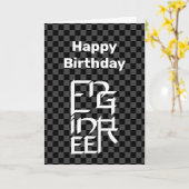 Geburtskarte des Ingenieurs Karte (Gelbe Blume)