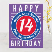 Geburtskarte des Kindes mit Alter, Name und Datum Karte (Gelbe Blume)