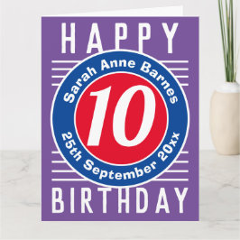 Geburtskarte des Kindes mit Alter, Name und Datum Karte