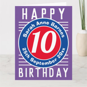 Geburtskarte des Kindes mit Alter, Name und Datum Karte