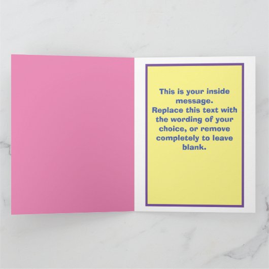 Geburtskarte des Kindes mit Alter, Name und Datum Karte (Innenseite)