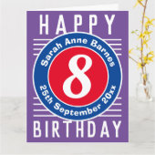 Geburtskarte des Kindes mit Alter, Name und Datum Karte (Gelbe Blume)