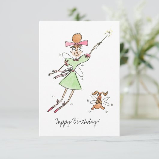 Geburtskarte des kleinen Mädchens (Stehend Vorderseite)