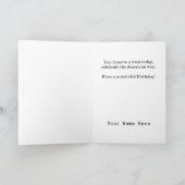 Geburtskarte des Militärschiffes Karte (Innenseite)