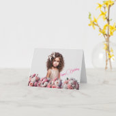 Geburtskarte des personalisierten Mädchens Karte (Gelbe Blume)