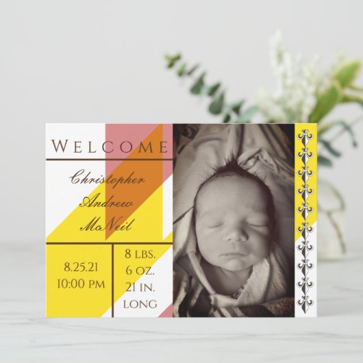 Geburtskarte des Retro Classic Car (Stehend Vorderseite)