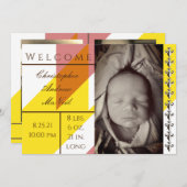 Geburtskarte des Retro Classic Car (Vorne/Hinten)