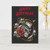 Geburtskarte des Schädels Karte (Gelbe Blume)