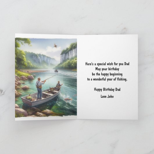 Geburtskarte des Vaters Karte (Innenseite)