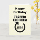 Geburtskarte des Verkehrsingenieurs, rechte Richtu Karte (Gelbe Blume)