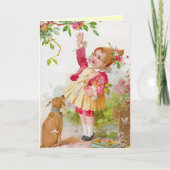 Geburtskarte des Vintagen Kindes Karte (Vorderseite)