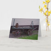 Geburtskarte des Wagenkastens "Eisenbahndepot" Karte (Gelbe Blume)