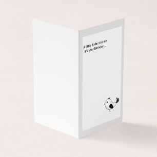 Geburtskarte. Ein kleiner Birdie sagte mir...