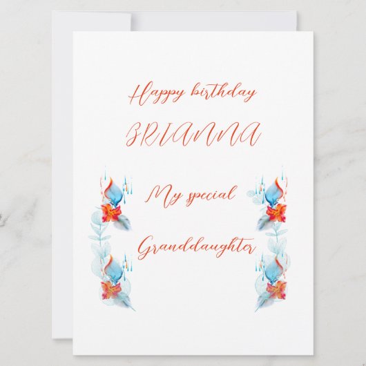 Geburtskarte Einladung (Vorderseite)