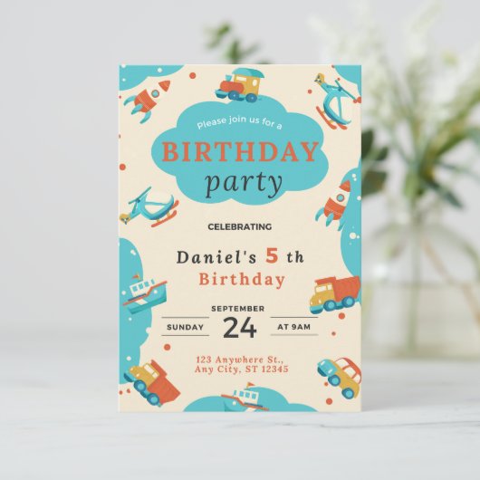 Geburtskarte Einladung (Stehend Vorderseite)