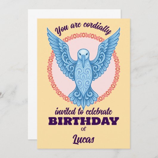 Geburtskarte Einladung (Vorne/Hinten)