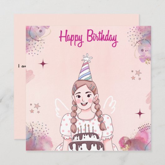 Geburtskarte Einladung (Vorne/Hinten)