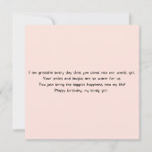 Geburtskarte Einladung (Rückseite)