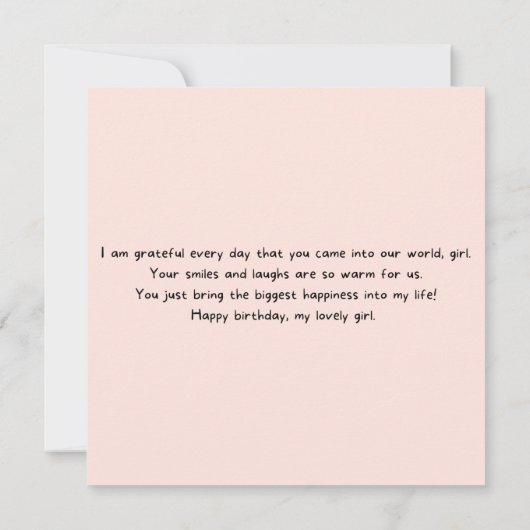 Geburtskarte Einladung (Rückseite)