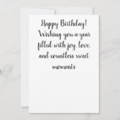 Geburtskarte Einladung (Rückseite)