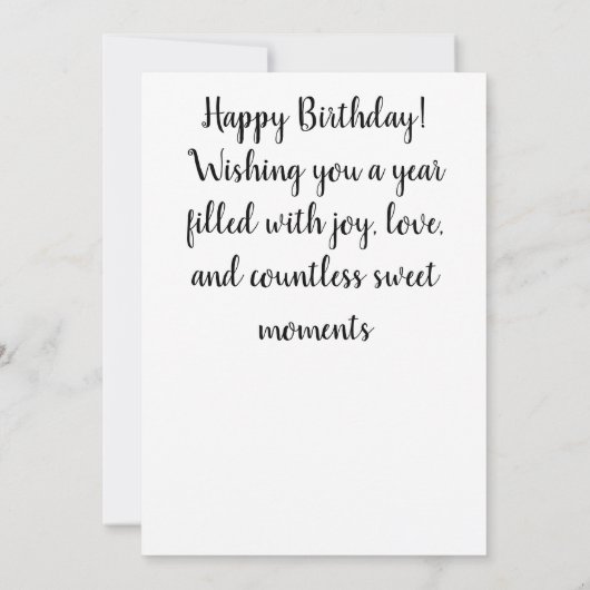 Geburtskarte Einladung (Rückseite)