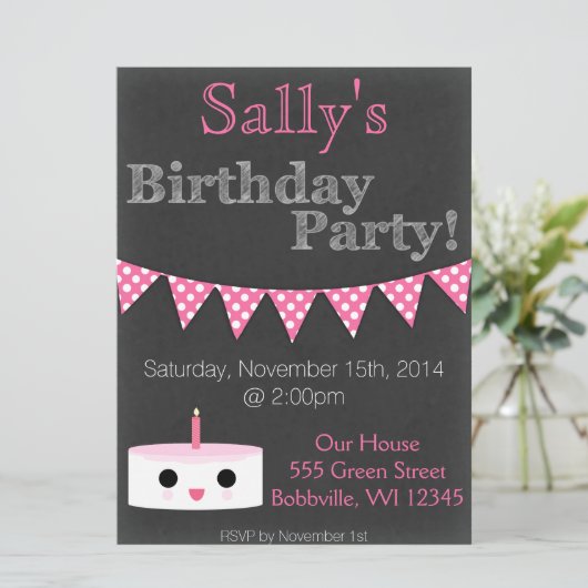 Geburtskarte Einladung (Stehend Vorderseite)