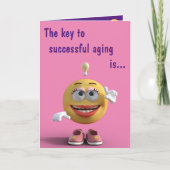 Geburtskarte "Erfolgreiches Altern" Dankeskarte (Vorderseite)
