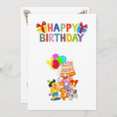 Geburtskarte Feiertagskarte (Vorne/Hinten)