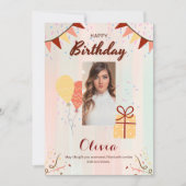 Geburtskarte Feiertagskarte (Vorderseite)