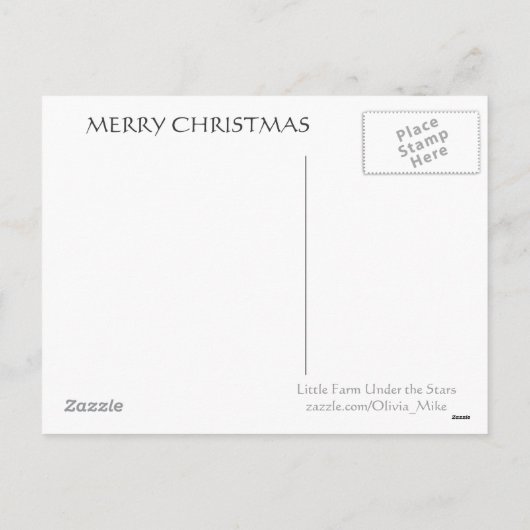 Geburtskarte Feiertagspostkarte (Rückseite)