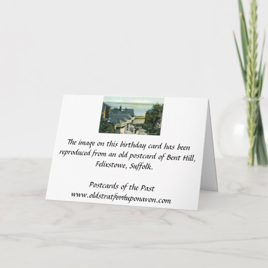 Geburtskarte - Felixstowe, Suffolk Karte (Rückseite)