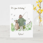 Geburtskarte "Fischen" Karte (Gelbe Blume)