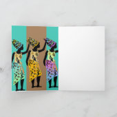 Geburtskarte für Afrikanisch-afrikanische Kunst Dankeskarte (Innenseite)