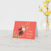 Geburtskarte für Aquarellmücken Karte (Gelbe Blume)