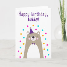 Geburtskarte für Bubby