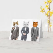 GEBURTSKARTE FÜR CAT-VATER KARTE (Gelbe Blume)