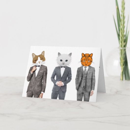 GEBURTSKARTE FÜR CAT-VATER KARTE (Vorderseite)